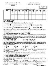 Đề kiểm tra 15 phút môn Vật lý Lớp 10 - Mã đề 565 - Trường THPT Nguyễn Trãi